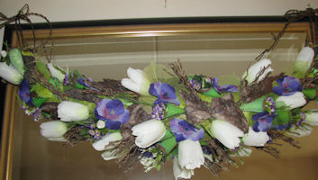 guirlande witte tulpen